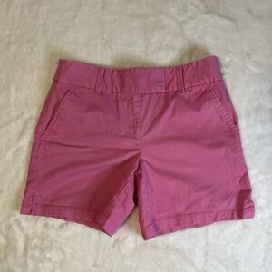 LOFT Pink Chino Shorts Mid Rise Flat Front Casual Summer 4